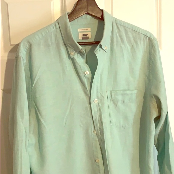 Old Navy Other - Sea foam green linen button-down, M